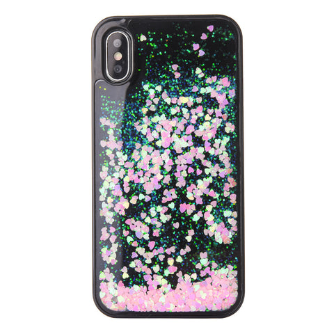 Phone Cover Pink Heart Sequin